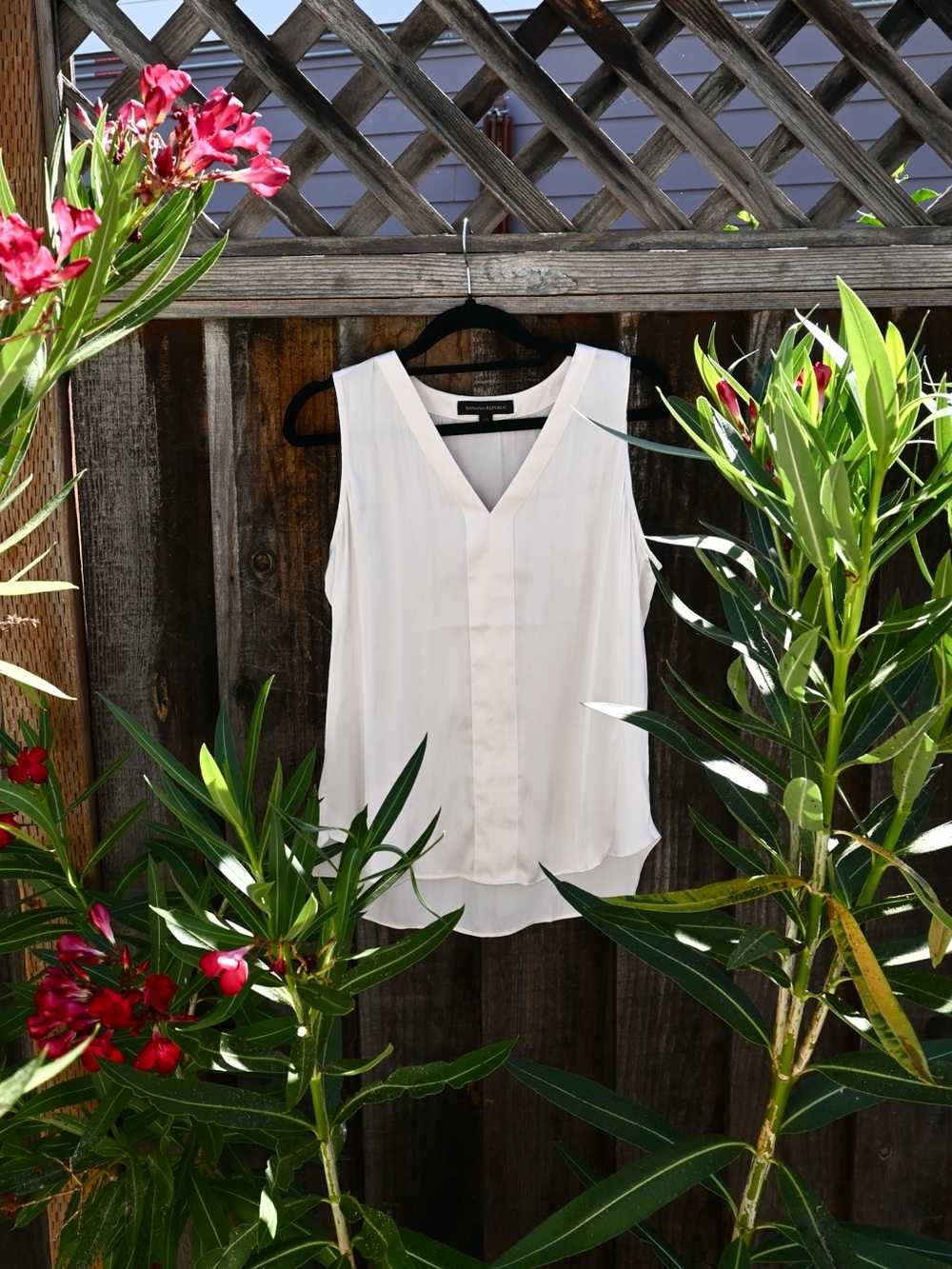 Banana Republic Sheer Cream-Colored Tank
